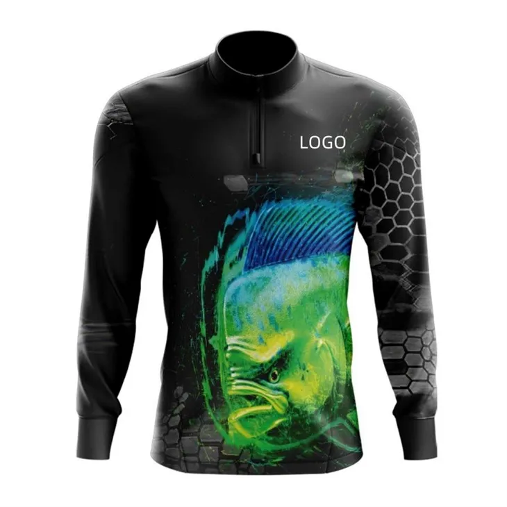 कस्टम सप्लायर आउटडोर कैम्पिंग यूपीएफ 50 त्वरित सूखी लंबी आस्तीन मछली पकड़ने की शर्ट